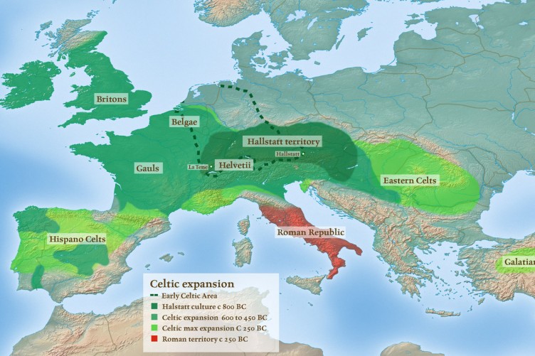 peta bangsa celtic dalam kekuasaan Romawi