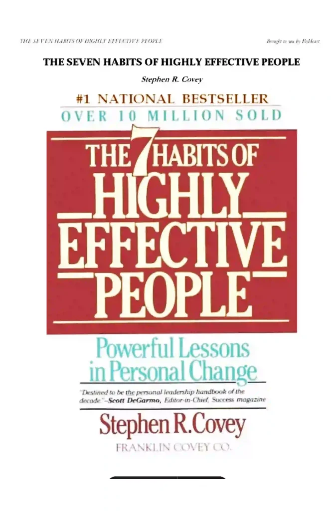 7 habits of highly effective peple steven covey