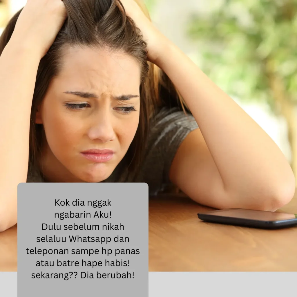 istri menunggu ditelepon suami